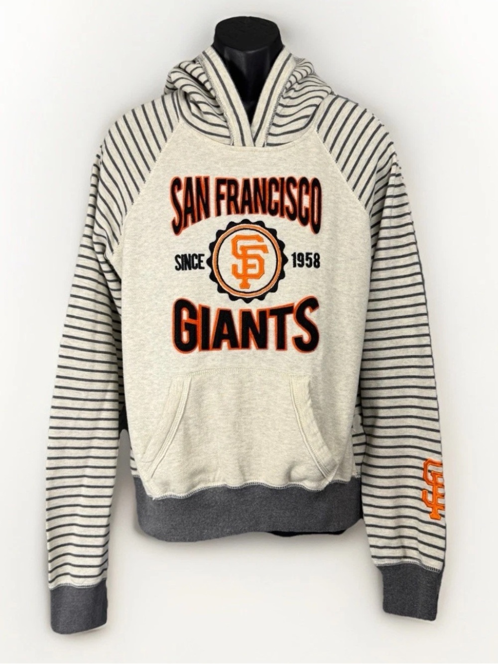 San Francisco Giants Ragland Striped Since 1958 MLB Oatmeal Hoodie Women Size L